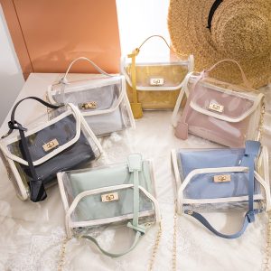 MZ Women's Transparent Handbag Crossbody Bag Kelly Style PVC