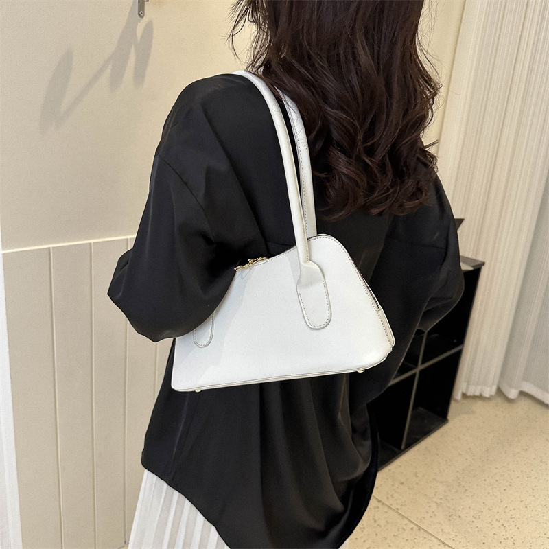 2023 Spring Summer New Women's Bag Korean Minimalist Solid Color Commuter Shoulder Bag Casual Crossbody Handbag - Image 3