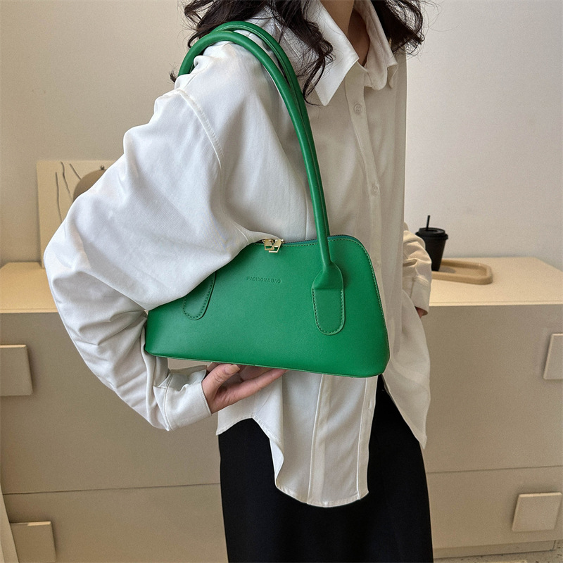2023 Spring Summer New Women's Bag Korean Minimalist Solid Color Commuter Shoulder Bag Casual Crossbody Handbag - Image 2