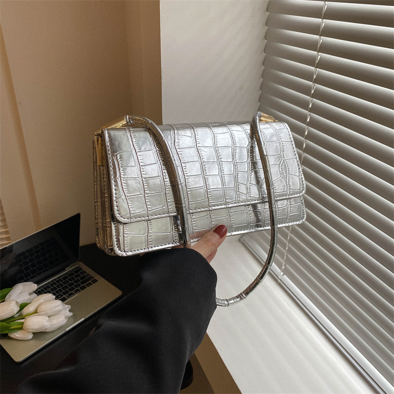 New Stone Pattern Candy Color Mini Square Bag 2023 Trendy Small Handbag Shoulder Crossbody Bag - Image 4