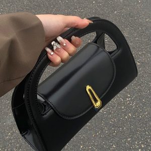 Premium Black Small Square Crossbody Handbag for Women Summer 2023 Design