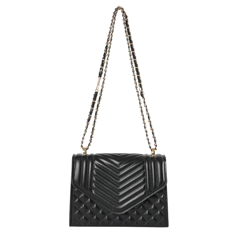 Minimalist Chain Small Square Crossbody Bag for Women 2024 Trendy Embroidered Shoulder Bag - Image 5