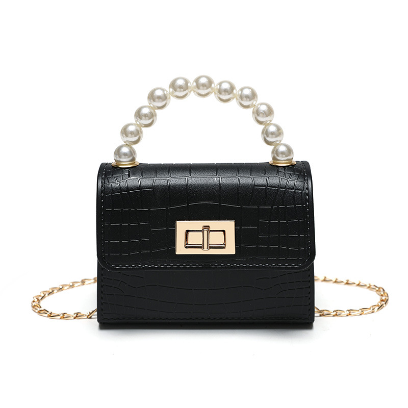 Women's 2024 Summer Jelly Bag with Pearl Handle and Crocodile Pattern - Image 5