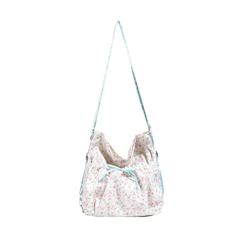 Floral Nylon Convertible Tote Bag for Women - Large Capacity Backpack Shoulder Crossbody Handbag - Image 5