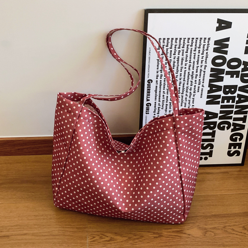 Retro Sweet Casual Cloth Tote Bag Cute Lazy Style Lightweight Women's Shoulder Bag - Image 4