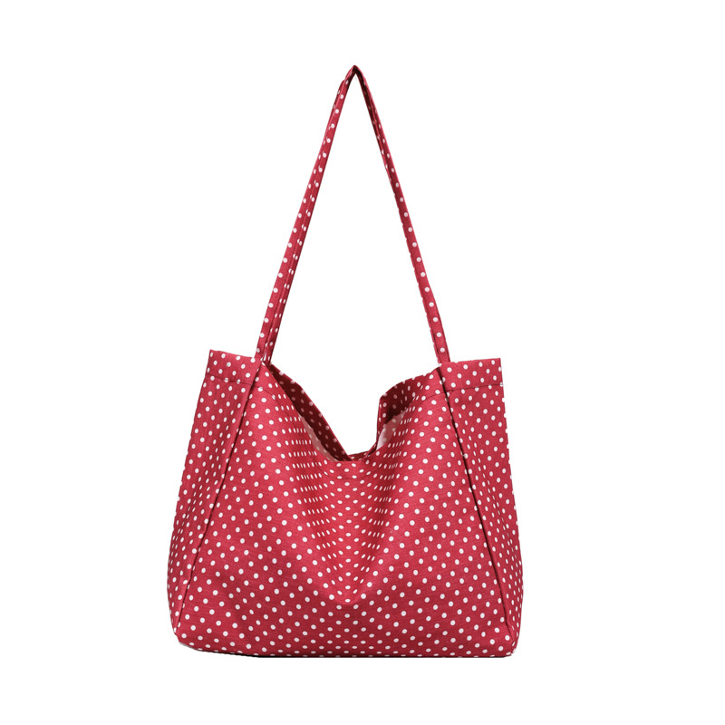 Retro Sweet Casual Cloth Tote Bag Cute Lazy Style Lightweight Women's Shoulder Bag - Image 5