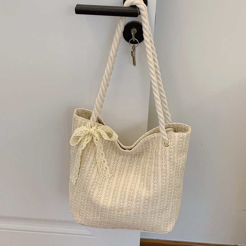 Cross-Border Straw Woven Underarm Women's Bag 2025 Summer Woven Bag Casual Vacation Beach Women's Shoulder Handbag - Image 2