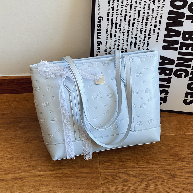 Women's 2025 Tote Bag Large Capacity Shoulder Handbag PU Solid Color - Image 2