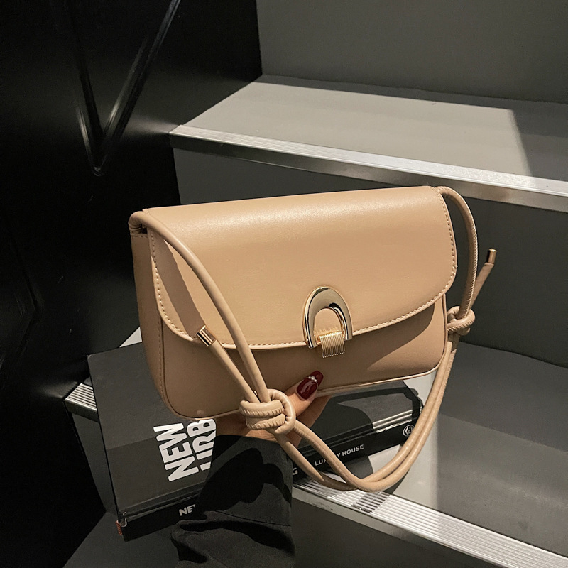 2025 New Spring Minimalist Women's One-Shoulder Crossbody Small Square Bag Solid Color - Image 3