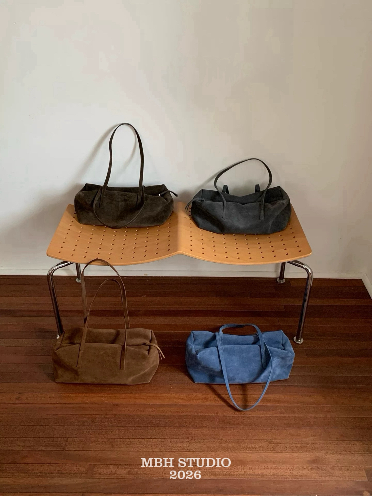 MBH Korean Dongdaemun Style Baguette Bag in Top Layer Matte Cowhide